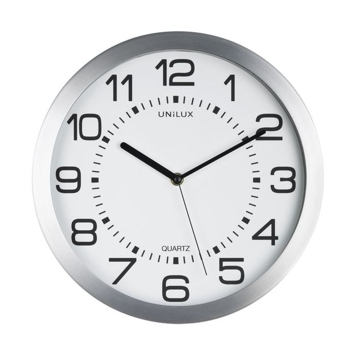 Unilux Reloj Retroiluminado Moon - Diseño Retro - Funcion de Retroiluminacion - Estilo Moderno - Color Blanco