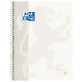 Oxford Europeanbook 1 Cuaderno Espiral Formato A4+ Cuadriculado 5x5mm - 80 Hojas - Banda de Color - Tapa Extradura Brillante - C