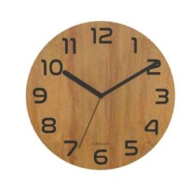 Unilux Reloj Palma Bamboo - Diseño Elegante y Moderno - Fabricado con Materiales Sostenibles - Color Negro/Madera
