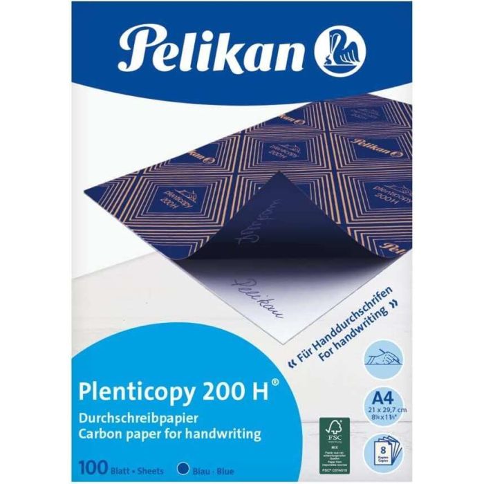 Pelikan Paquete de 100 Papel de Calcar Plenticopy 200H - Alta Calidad - Ideal para Copias Limpias - Resistente y Duradero - Colo