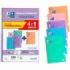 Oxford Classic Write - Erase Pack 4+1 5 Cuadernos Espiral Formato Folio Cuadriculado 4x4mm - 80 Hojas - Tapas Extraduras con Piz