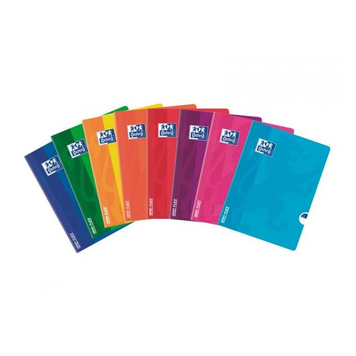 Oxford Openflex Libreta Grapada - Formato A5+ - 48 Hojas Lisas - Anti Traspaso de Tinta - Colores Surtidos
