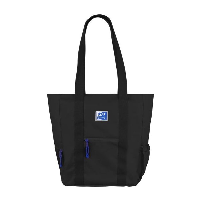 Oxford Tote B-Trendy Bolso de Mano - Bolsillo Frontal y Laterales - Compartimento para Portatil/Tablet - Cierre de Cremallera -