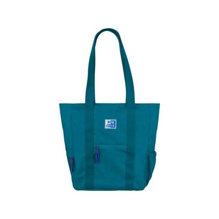 Oxford Tote B-Trendy Bolso de Mano - Bolsillo Frontal y Laterales - Compartimento para Portatil/Tablet - Cierre de Cremallera -