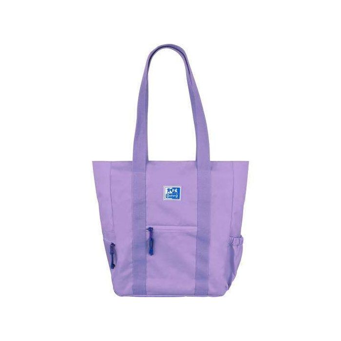 Oxford Tote B-Trendy Bolso de Mano - Bolsillo Frontal y Laterales - Compartimento para Portatil/Tablet - Cierre de Cremallera -
