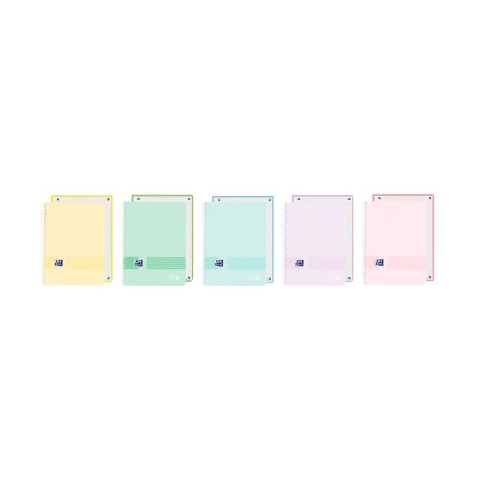 Oxford Live and Go Cuaderno de Espiral - Formato A4+ - 80 Hojas - Rayado Horizontal 1 Linea - Tapa de Plastico - Digitalizacion