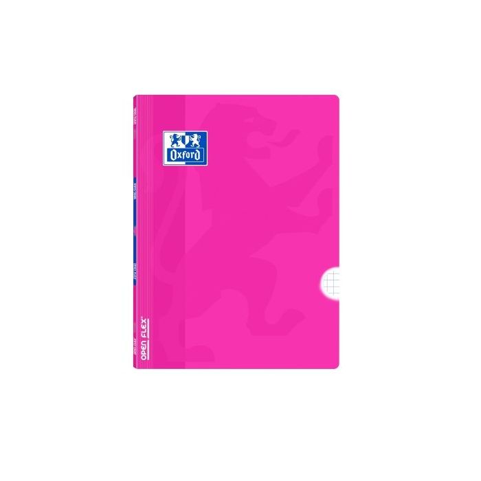 Oxford Libreta Grapada - Formato A5+ - 48 Hojas - Cuadricula 4x4mm con Margen - Tapa de Plastico - Anti Traspaso de Tinta - Colo