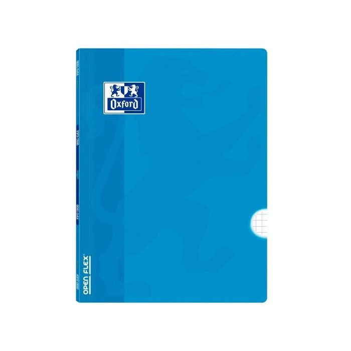 Oxford Libreta Grapada - Formato A4 - 48 Hojas - Cuadricula 4x4mm con Margen - Tapa de Plastico - Anti Traspaso de Tinta - Color