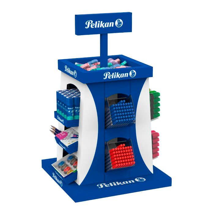 Pelikan Expositor Escolar con 364 Unidades - Incluye: Lapices de Grafito, Sacapuntas, Gomas de Borrar, Correctores, Pegamentos,