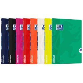 Oxford Libreta Grapada - Formato A4 - 48 Hojas - Cuadricula 5x5mm - Tapa de Plastico - Colores Surtidos