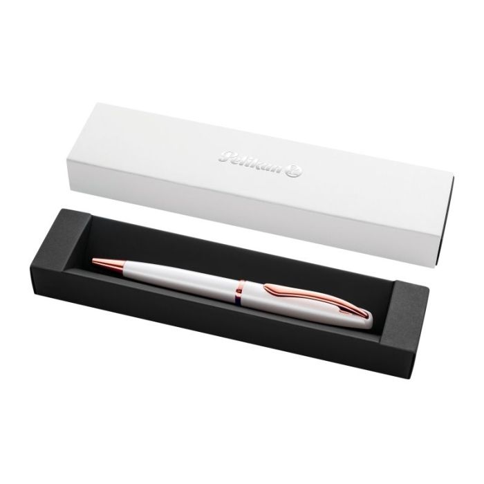 Pelikan Jazz Noble Boligrafo Retractil - Trazo de 1mm - Mecanismo de Giro - Recambio 337M Azul - Estuche de Regalo - Detalles Cr