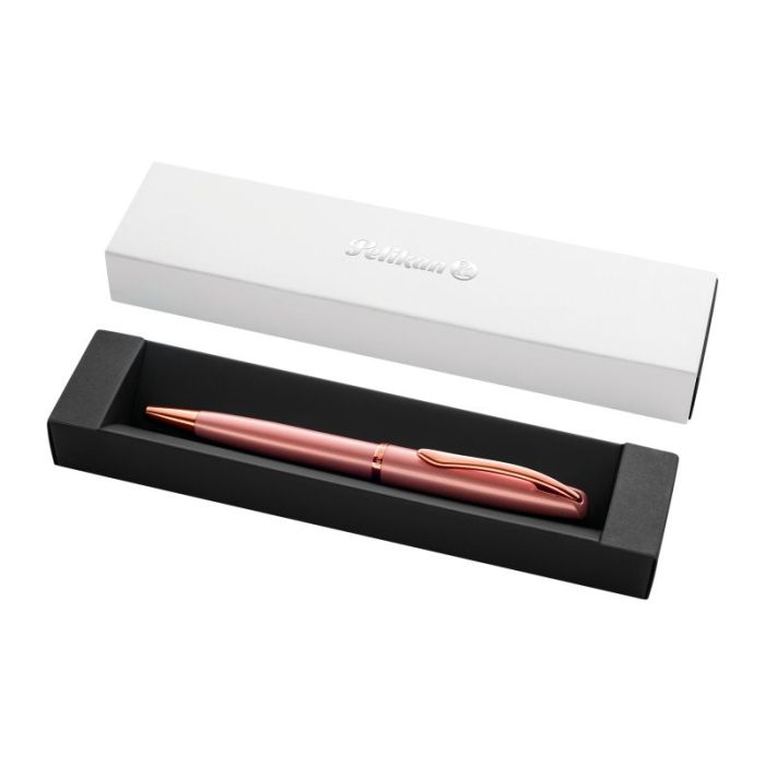 Pelikan Jazz Noble Boligrafo Retractil - Trazo de 1mm - Mecanismo de Giro - Recambio 337M Azul - Estuche de Regalo - Detalles Cr