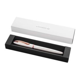 Pelikan Jazz Noble Pluma Estilografica - Punta M - Cuerpo Satinado con Detalles Cromados - Mecanismo de Cartucho Universal - Est