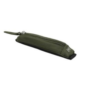 Oxford Executive Estuche Compacto - Goma Elastica para Cuadernos - Cremallera - Nailon Reciclado - 21x4.5x3.5cm - Color Caqui