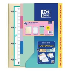 Oxford Live and Go Pack Escolar con Carpeta de Anillas A4 Plus - Recambio Pautado de 80 Hojas - Separadores de Plastico Resisten