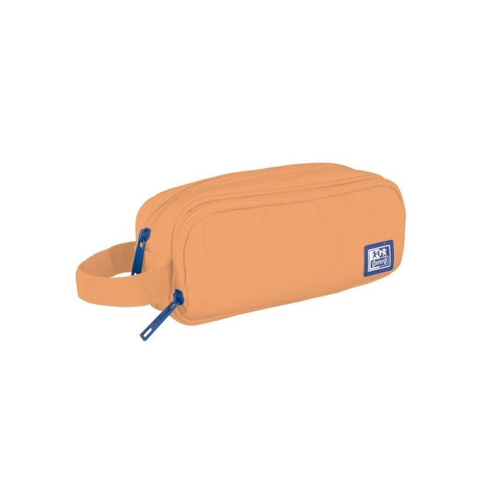 Oxford B-Smart Estuche Portatodo - 3 Compartimentos - Asa Lateral - Fabricado en Material Reciclado - Color Melocoton
