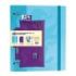 Oxford Pack Escolar con Carpeta de Anillas A4 Plus - Estuche Acoplable - Tapa Extradura - Cuadricula 5x5mm - Colores Surtidos