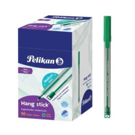 Pelikan Hang Stick Boligrafo de Bola - Trazo de 1mm - Capuchon Antiasfixia - Cuerpo Triangular Ergonomico - Gancho - Tinta a Bas