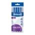 Pelikan Hang Stick Pack de 4 Boligrafos de Bola - Trazo de 1mm - Capuchon Antiasfixia - Cuerpo Triangular Ergonomico - Gancho -