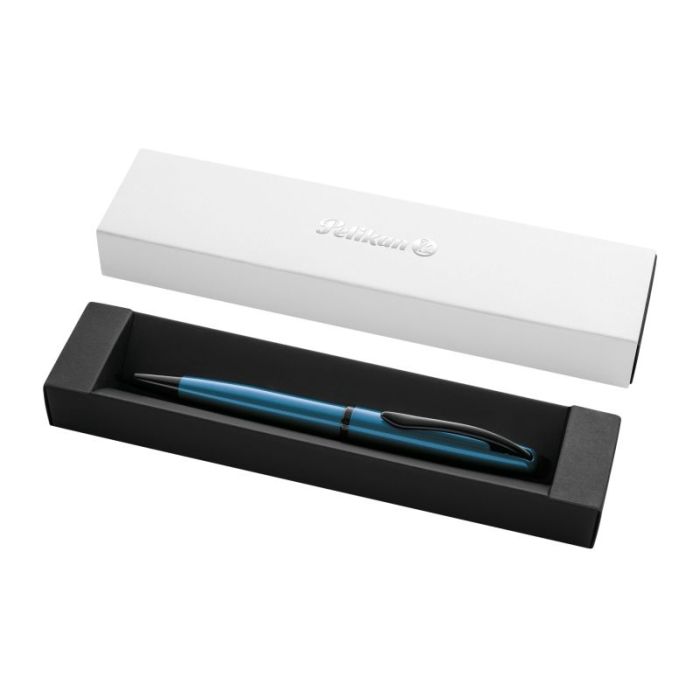 Pelikan Jazz Noble Boligrafo Retractil - Trazo de 1mm - Mecanismo de Giro - Recambio 337M Azul - Estuche de Regalo - Color Aguam