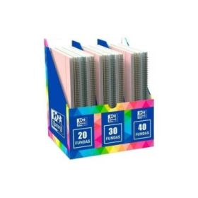 Oxford Live and Go Expositor con 20 Carpetas con Espiral de Fundas - 8 Carpetas de 20 Fundas - 8 Carpetas de 30 Fundas - 4 Carpe