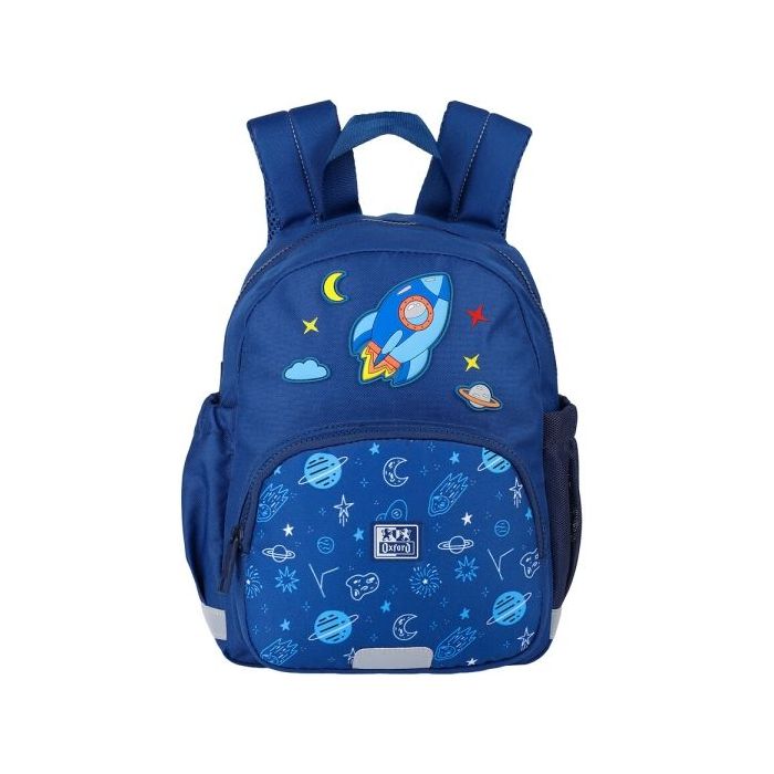 Oxford Space Mochila Infantil 8.5L - 2 Bolsillos Laterales con Goma Eslastica - Espalda Acolchada Ergonomica - Elementos Reflect