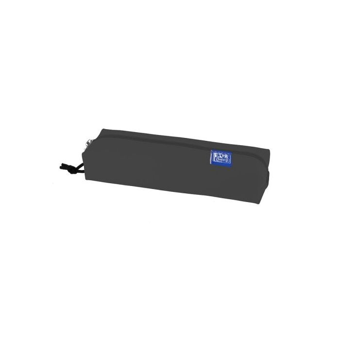 Oxford Kangoo Live and Go Estuche Rectangular Mediano - Goma Elastica para Cuadernos - Color Negro