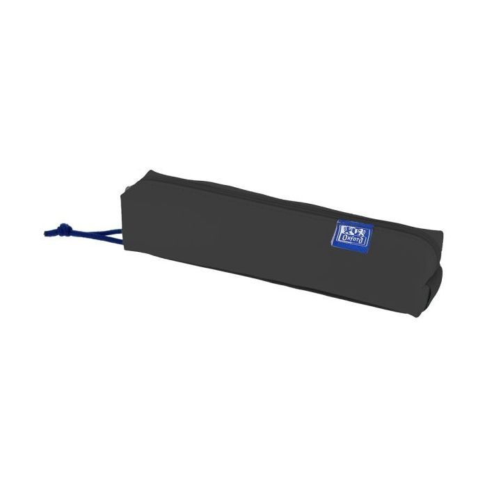 Oxford Kangoo Live and Go Estuche Cuadrado Compacto - Goma Elastica para Cuadernos - 22x4x4cm - Color Negro