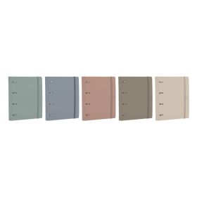 Oxford Europeanbinder Forest Carpeta de Anillas - Formato A4+ - Cierre con Goma - Incluye Recambio de Hojas con Cuadricula 5x5mm