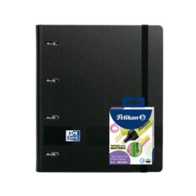 Oxford Europeanbinder Live - Go A4+ Pack con Carpeta Tamaño A4+ con Recambio de 100 Hojas + Pack con 4 Marcadores Pelikan Testma