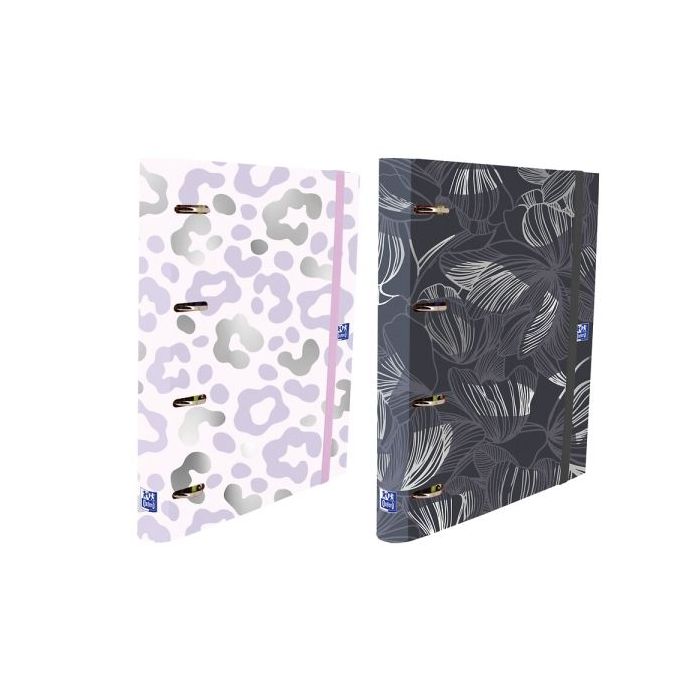 Oxford Europeanbinder Dreamtech Carpeta de Anillas - Formato A4+ - Cierre con Goma - Incluye Recambio de Hojas con Cuadricula 5x