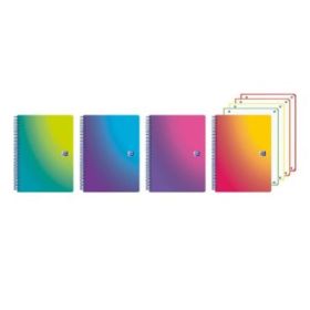 Oxford Cuaderno de Espiral - Formato A5+ - 120 Hojas - Cuadricula 5x5mm - Tapa de Plastico - Anti Traspaso de Tinta - Digitaliza