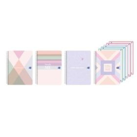 Oxford Cuaderno de Espiral - Formato A4+ - 120 Hojas - Cuadricula 5x5mm - Tapa de Plastico - Anti Traspaso de Tinta - Digitaliza