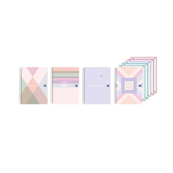 Oxford Cuaderno de Espiral - Formato A4+ - 120 Hojas - Cuadricula 5x5mm - Tapa de Plastico - Anti Traspaso de Tinta - Digitaliza