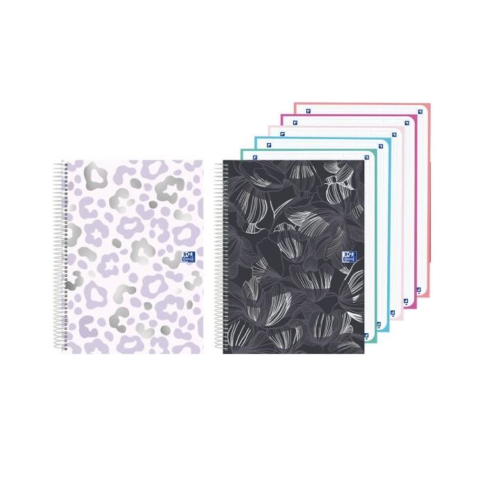 Oxford Cuaderno de Espiral - Formato A4+ - 120 Hojas - Cuadricula 5x5mm - Tapa Extradura - Digitalizacion de Textos con App - Co
