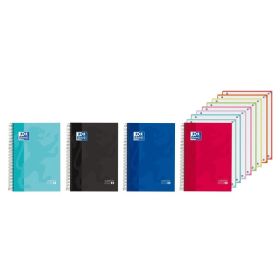 Oxford Cuaderno de Espiral - Formato A4+ - 160 Hojas - Cuadricula 5x5 con Cabecera - Tapa Extradura - Anti Traspaso de Tinta - D