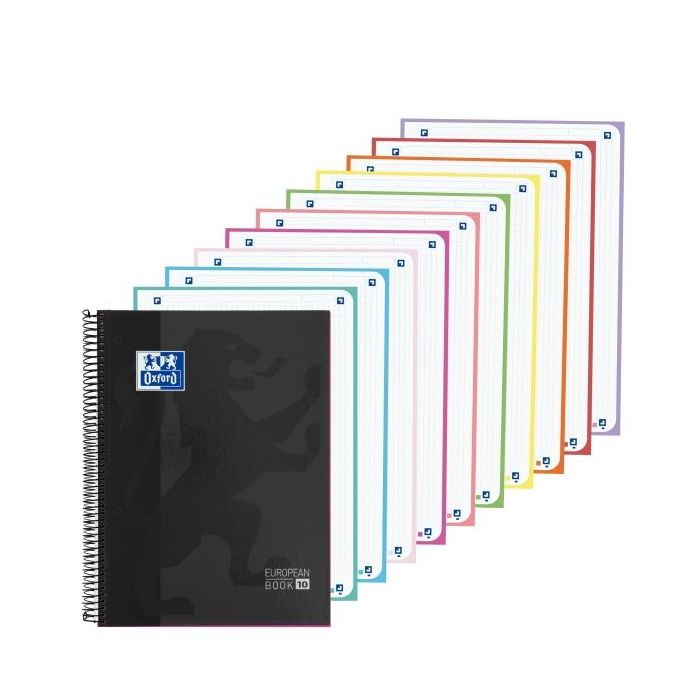 Oxford Cuaderno de Espiral - Formato A4+ - 200 Hojas - Cuadricula 5x5mm - Tapa Extradura - Anti Traspaso de Tinta - Digitalizaci