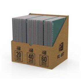 Oxford Forest Expositor con 20 Carpetas con Espiral de Fundas - 8 Carpetas de 20 Fundas - 8 Carpetas de 40 Fundas - 4 Carpetas d