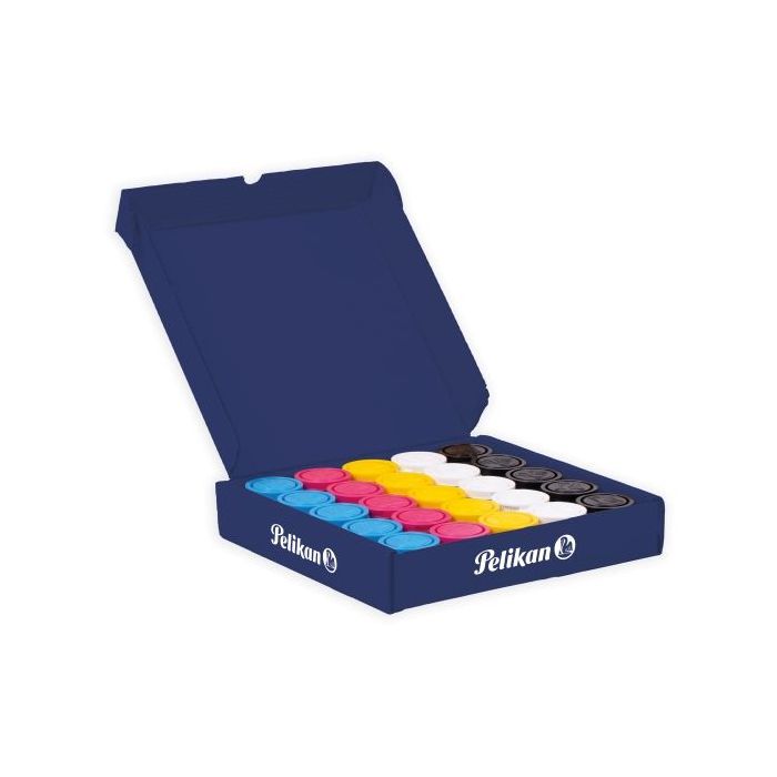 Pelikan Pack de 25 Temperas - 40ml - Consistencia Cremosa - Acabado Opaco y Aterciopelado - 5 Colores Surtidos