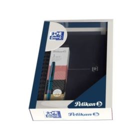 Oxford Pack Escolar con Cuaderno de Espiral Identity B5 - Boligrafo de Metal Jazz Noble - Tapa Extradura - Punteado - Digitaliza