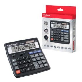 Erichkrause DC-412 Calculadora de Sobremesa - Pantalla LCD de 12 Digitos - Memoria Doble - Funciones de Calculo Avanzadas - Colo