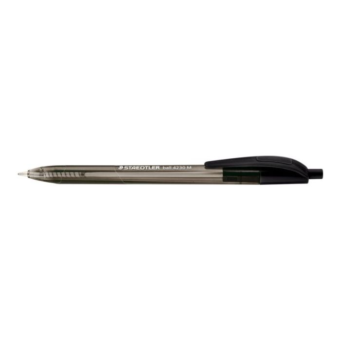 Staedtler 4230 M Boligrafo Retractil - Punta 1mm - Ancho de Linea Medio - Diseño Triangular - Color Negro