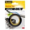 Scotch Cinta Aislante 15mm x 10m - Fabricada en PVC - Aislamiento de Alta Tension de hasta 5000 V - Color Negro