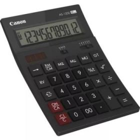 Canon AS-1200 Calculadora de Sobremesa con Pantalla LCD de 12 Digitos - Funciones de Calculo de Recargo (MU), Inversion (RV), Gr