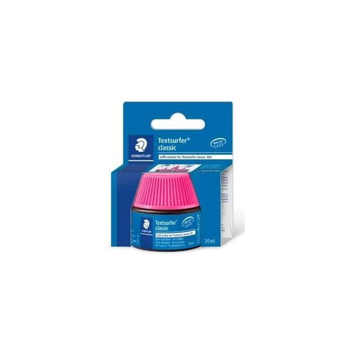 Staedtler Bote de Tinta para Recarga Marcador Textsurfer 364 - Capacidad 30ml - Color Rosa
