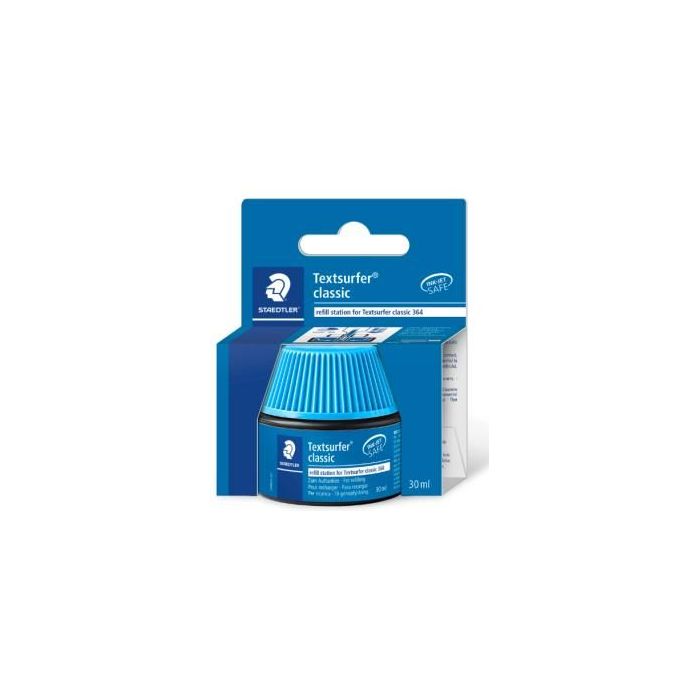 Staedtler Bote de Tinta para Recarga Marcador Textsurfer 364 - Capacidad 30ml - Color Azul