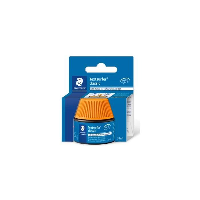 Staedtler Bote de Tinta para Recarga Marcador Textsurfer 364 - Capacidad 30ml - Color Naranja