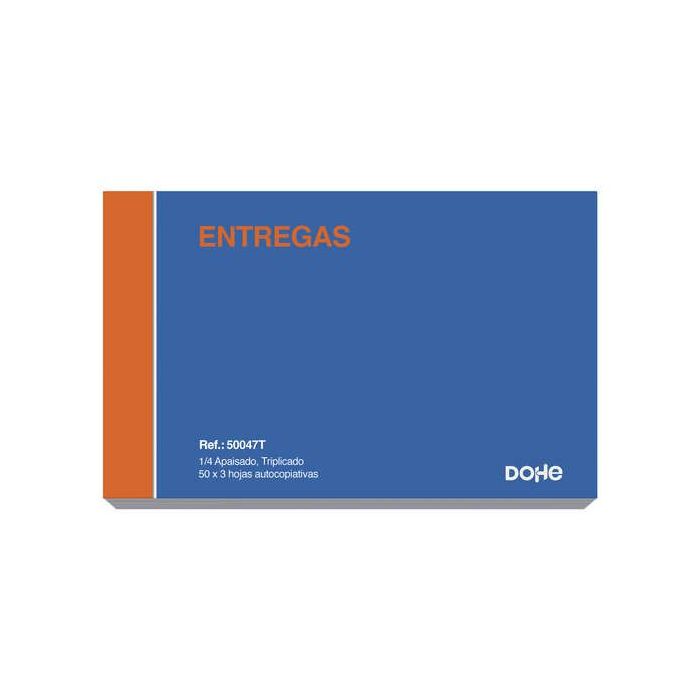 Dohe Talonario de Entregas - Cuarto Apaisado - 50x3 Hojas Autocopiativas - Triplicado