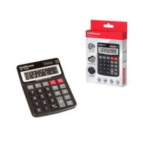 Erichkrause DC-310N Calculadora de Sobremesa con Pantalla LCD de 10 Digitos - Funciones de Calculo Avanzadas - Alimentacion Pila