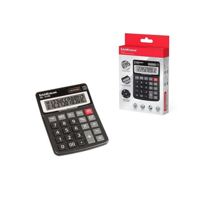 Erichkrause Calculadora Electronica de Sobremesa de 12 Digitos - Pantalla LCD de 12 Digitos - Funciones de Calculo Avanzadas - E